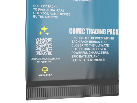 Superhero Trading Card Booster Pack 3D Model