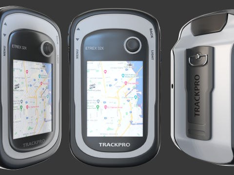 Biały nawigator GPS Model 3D