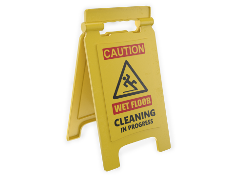 गीले फर्श का चिह्न 3D मॉडल