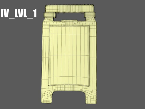 Slippery When Wet Sign 3D Model