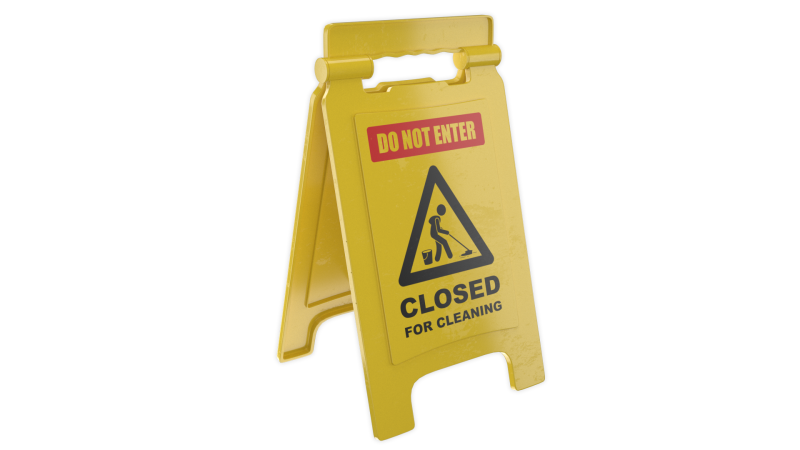 Zamknięte do czyszczenia znaku Model 3D .c4d .max .obj .3ds .fbx .stl .blend