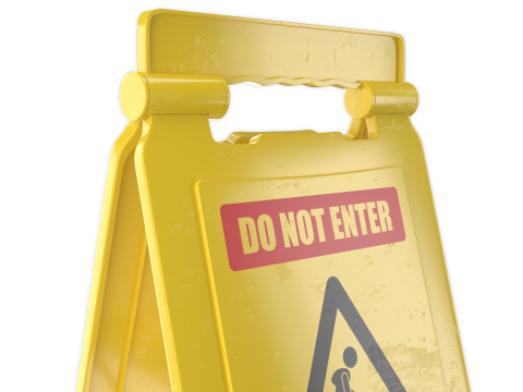 Zamknięte do czyszczenia znaku Model 3D