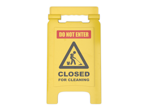 Zamknięte do czyszczenia znaku Model 3D