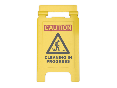 Очищення в процесі знак 3D Модель