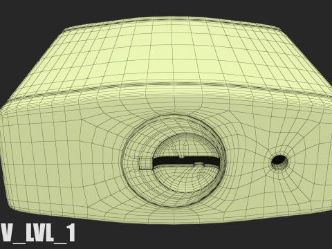 キーキーホルダー付き真鍮南京錠 3Dモデル