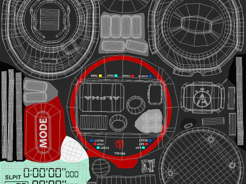 DIGITAL STOPWATCH 3D Model