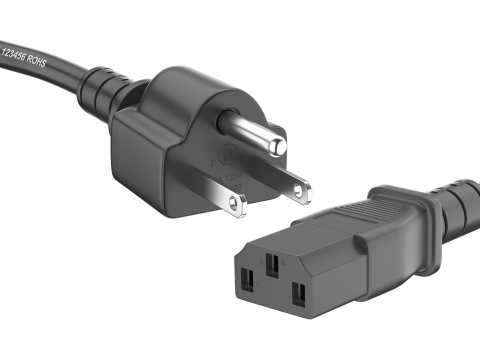 PC Power Cord 3D Model
