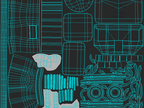 Kabel Listrik PC Model 3D