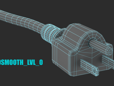 Kabel Listrik PC Model 3D