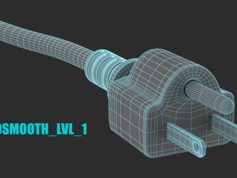 Kabel Listrik PC Model 3D
