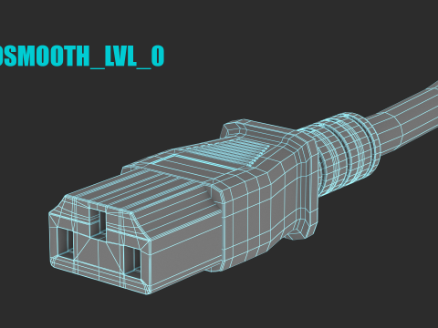 Kabel Listrik PC Model 3D