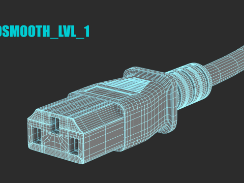 Kabel Listrik PC Model 3D