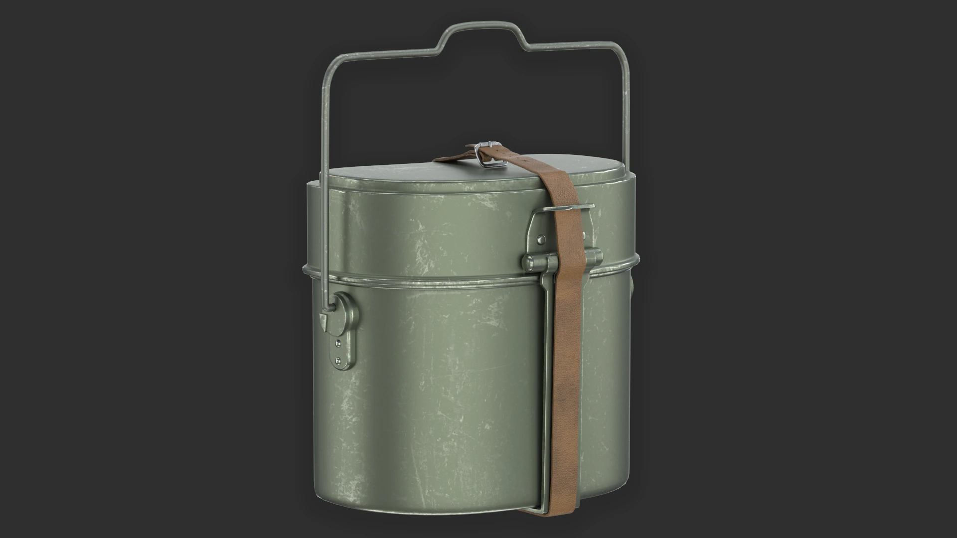 WWII Military Mess Kit 3D Model .c4d .max .obj .3ds .fbx .stl .blend 