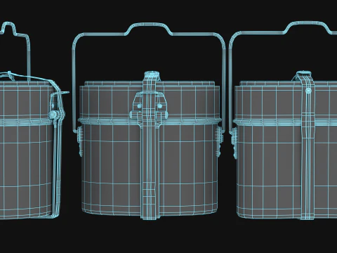 WWII Military Mess Kit 3D Model