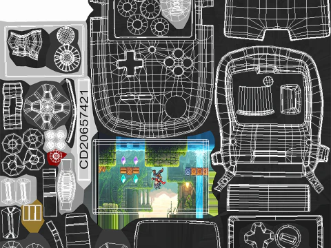 Genel Elde Taşınabilir Oyun Konsolu 3D Model