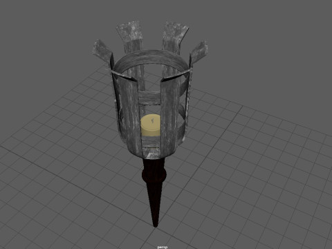 Medieval Torch 3D Модель