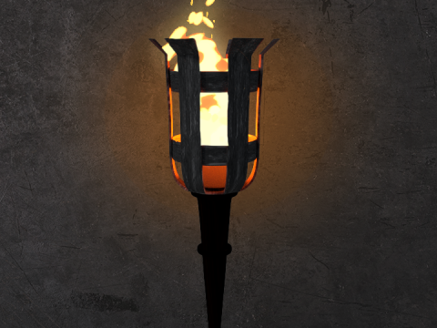 Medieval Torch Modelo 3D