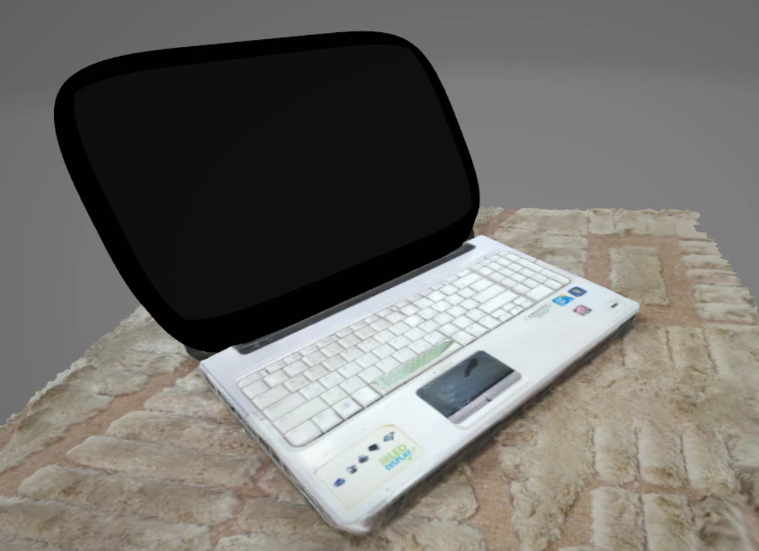 3d Old Laptop HP 3D Model .c4d .max .obj .3ds .fbx .stl .blend