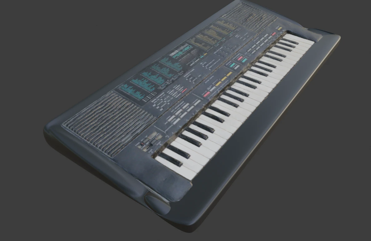 Piano Yamaha 3D Model .c4d .max .obj .3ds .fbx .stl .blend 