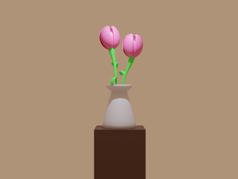 Tulips in a pot with prepared scene 3D मॉडल
