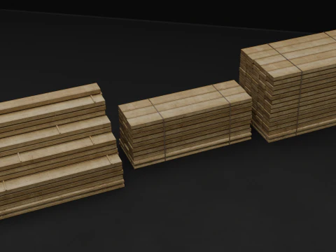 Wood Pile Pack 3D Модель