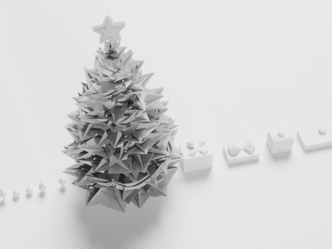 Christmas Tree with gifts 3D Model