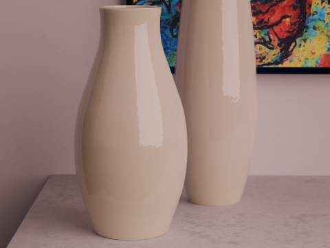Ceramic Vases Set Model 3D