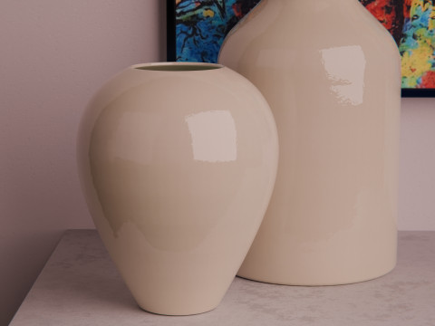 Ceramic Vases Set Model 3D