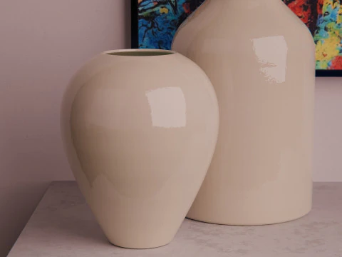 Ceramic Vases Set 3D Model