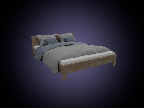 Double Bed 103A 3D Model