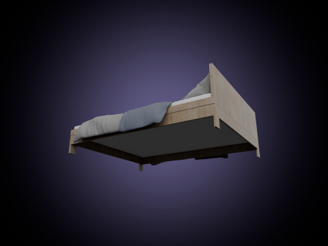 Double Bed 103A 3D Model