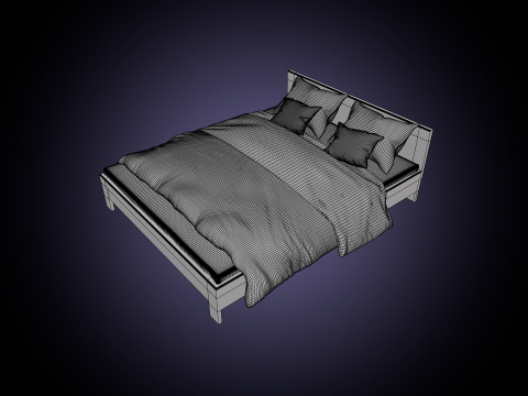 Double Bed 103A 3D Model