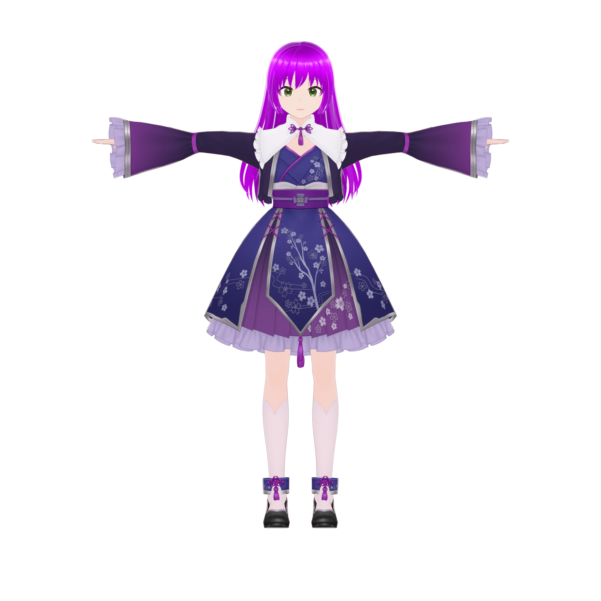Aimi Anime Character VRM Avatar 3D Model .c4d .max .obj .3ds .fbx .stl .blend 