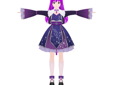 Aimi Anime Character VRM Avatar 3D Model