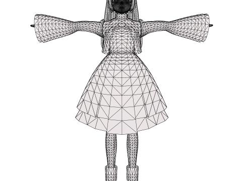 Aimi Anime Character VRM Avatar Modello 3D