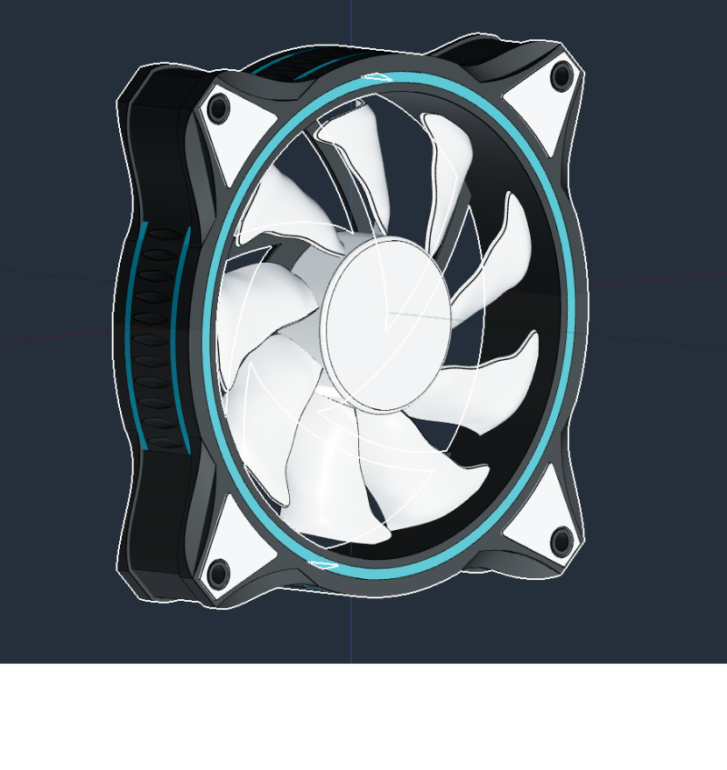 Cooler Master - MASTERFAN MF120 HALO Modello 3D .c4d .max .obj .3ds .fbx .stl .blend 