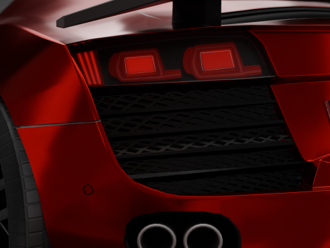 Audi r8 V10 3Dモデル
