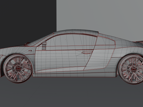 Audi r8 V10 3Dモデル