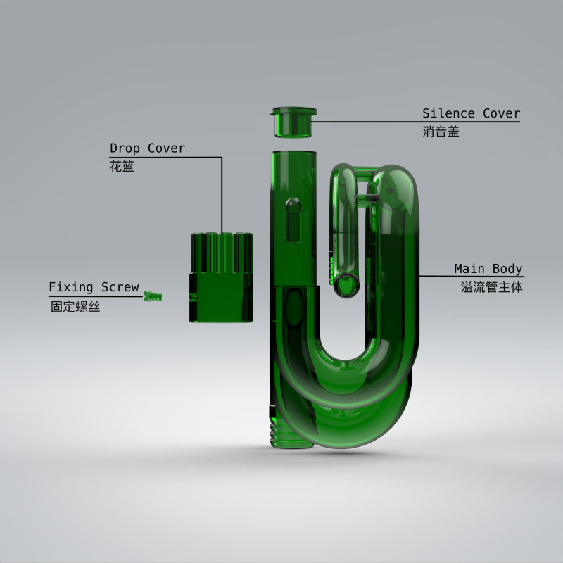 Overflow for Nano Tank 3D Print Model .c4d .max .obj .3ds .fbx .stl .blend 
