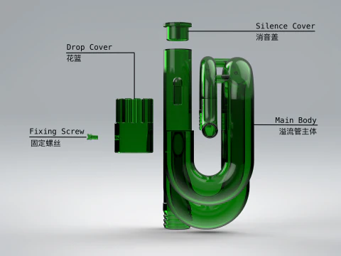 Desbordamiento para Nano Tank Modelo de impresión 3D