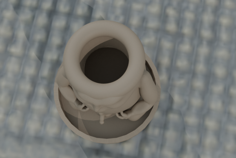 Flower pot ps-ps fat man 3D Print Model .c4d .max .obj .3ds .fbx .stl .blend 
