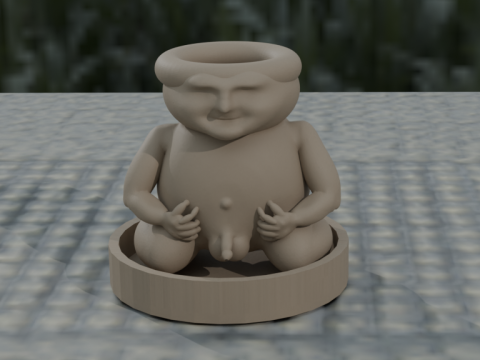 Flower pot ps-ps fat man 3D Print Model