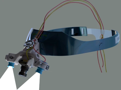 Surgical Headband with Camera and Light Mount CAD Model 3D Print Model