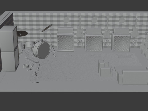Music Studio Modello 3D