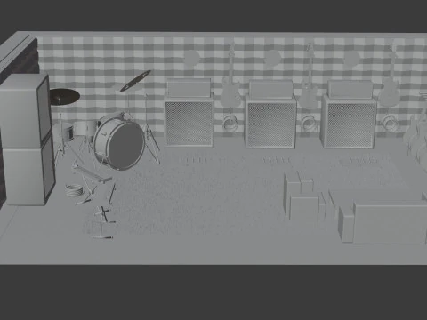 Music Studio 3D Model