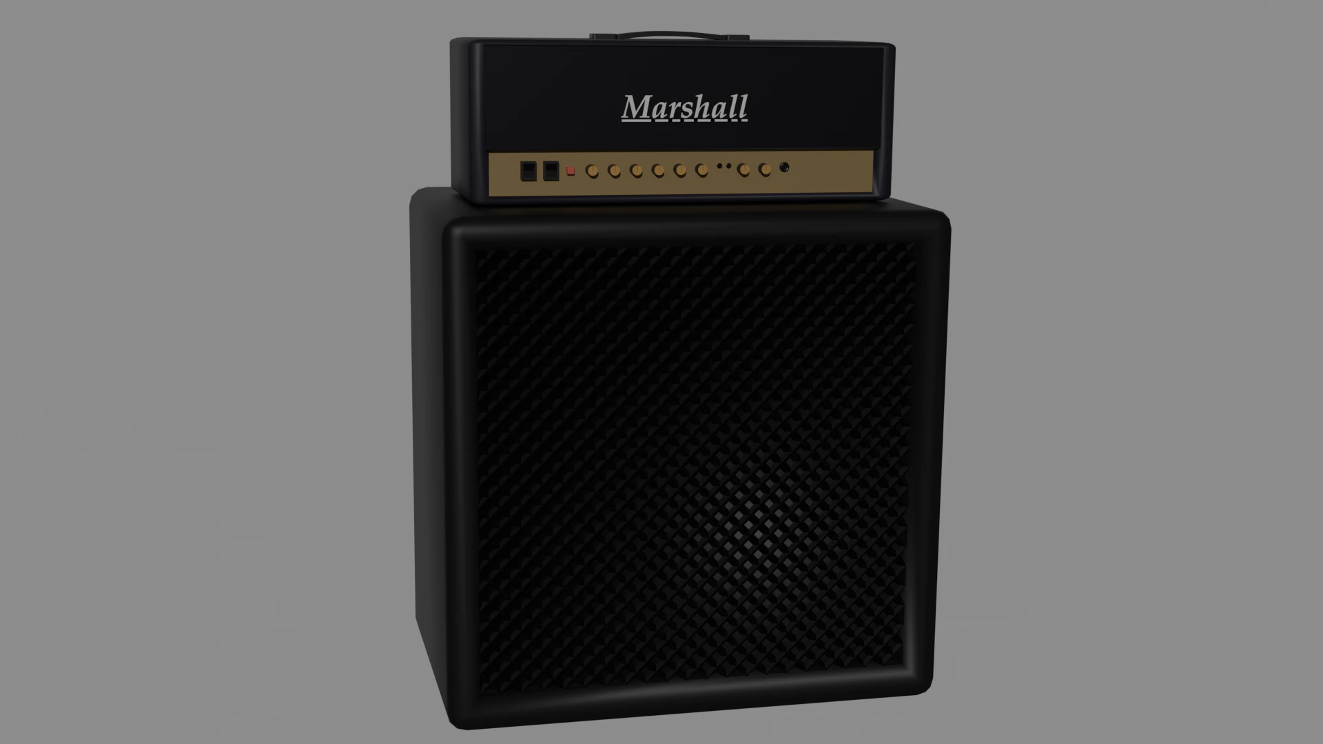 Marshall electric guitar amp 3D Model .c4d .max .obj .3ds .fbx .stl .blend 