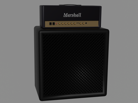 Marshall electric guitar amp 3D-Modell