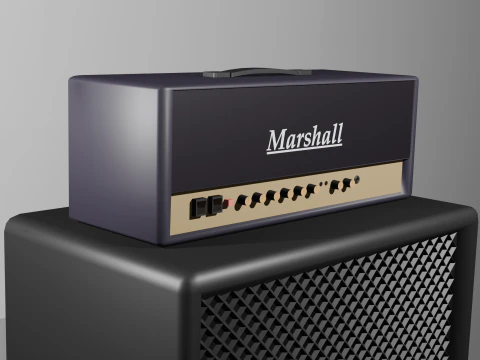 Marshall electric guitar amp 3D Model