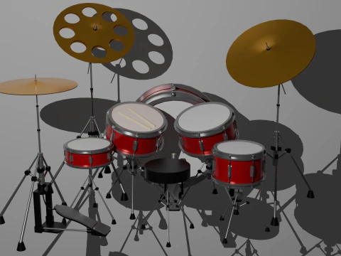 Schlagzeug 3D Modell