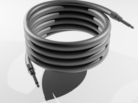 Jack cable for electric guitar 3D-Modell